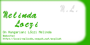 melinda loczi business card