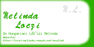 melinda loczi business card